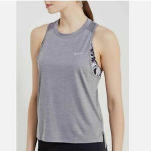 *3/$20* NIKE RUNNING Mesh Racer Back Athletic Tank Gray XS